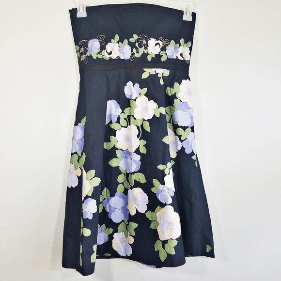 Loft embroidered strapless floral dress - Picture 2 of 6